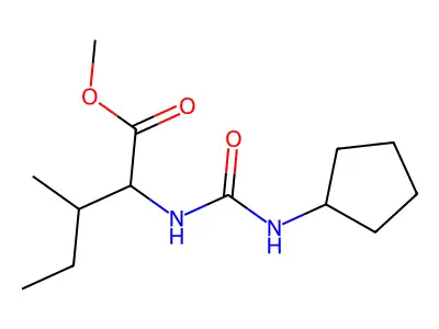 Methyl 2-(cyclopentylcarbamoylamino)-3-methylpentanoate structure