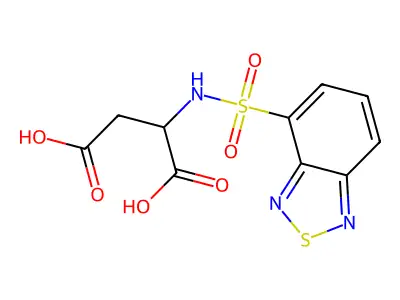 N-(2,1,3-benzothiadiazol-4-ylsulfonyl)aspartic acid structure