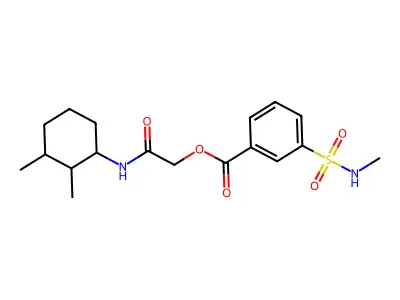 [2-[(2,3-Dimethylcyclohexyl)amino]-2-oxoethyl] 3-(methylsulfamoyl)benzoate structure