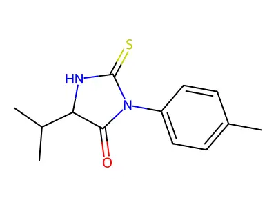 3-(4-Methylphenyl)-5-(propan-2-yl)-2-sulfanylideneimidazolidin-4-one structure