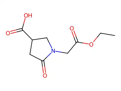 1-(2-Ethoxy-2-oxoethyl)-5-oxopyrrolidine-3-carboxylic acid structure