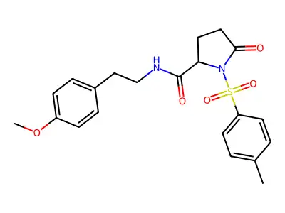 N-[2-(4-methoxyphenyl)ethyl]-1-(4-methylphenyl)sulfonyl-5-oxopyrrolidine-2-carboxamide structure