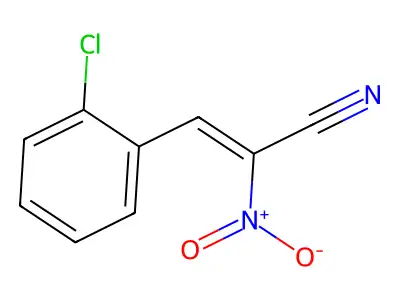 3-(2-氯苯基)-2-硝基丙烯腈 structure