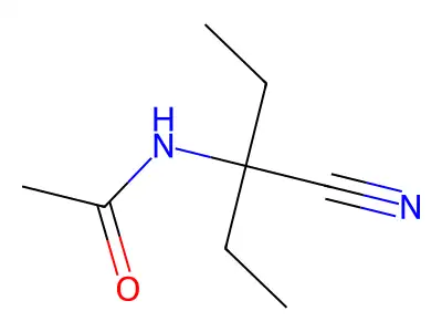 N-(1-cyano-1-ethylpropyl)acetamide structure