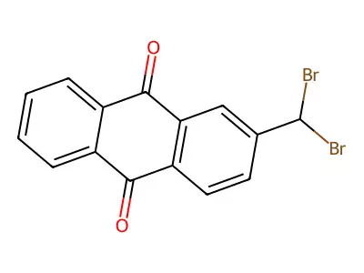 2-(Dibromomethyl)anthra-9,10-quinone structure