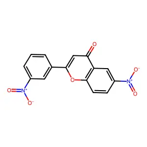 6-Nitro-2-(3-nitrophenyl)-4H-1-benzopyran-4-one structure