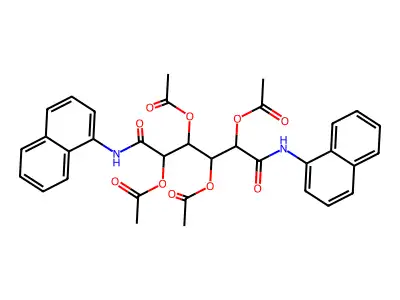 [2,4,5-Triacetyloxy-1,6-bis(naphthalen-1-ylamino)-1,6-dioxohexan-3-yl] acetate structure