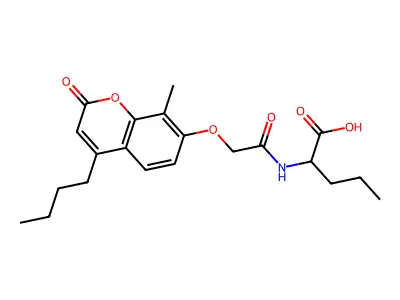 N-{[(4-butyl-8-methyl-2-oxo-2H-chromen-7-yl)oxy]acetyl}norvaline structure