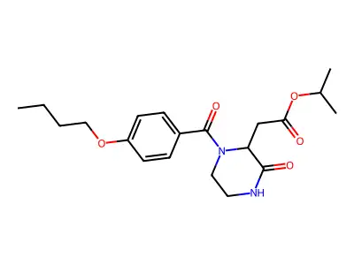Propan-2-yl 2-[1-(4-butoxybenzoyl)-3-oxopiperazin-2-yl]acetate structure
