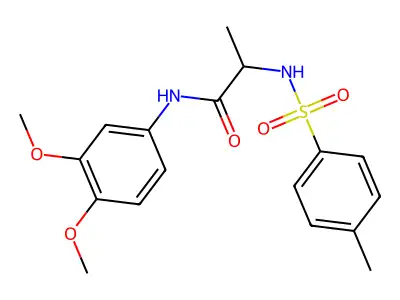 N-(3,4-dimethoxyphenyl)-2-[(4-methylphenyl)sulfonylamino]propanamide structure