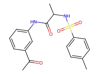 N-(3-acetylphenyl)-2-[(4-methylphenyl)sulfonylamino]propanamide structure