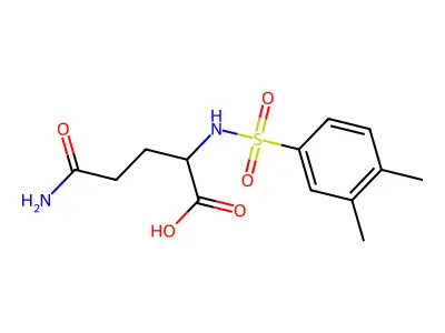 4-Carbamoyl-2-(3,4-dimethylbenzenesulfonamido)butanoic acid structure