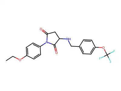 1-(4-Ethoxyphenyl)-3-{[4-(trifluoromethoxy)benzyl]amino}pyrrolidine-2,5-dione structure