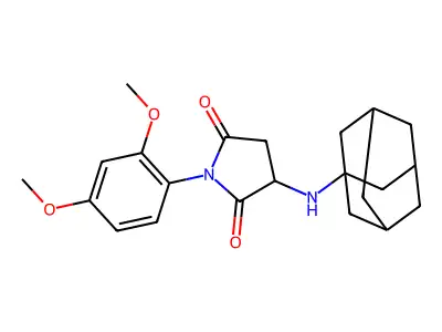 3-(1-Adamantylamino)-1-(2,4-dimethoxyphenyl)-2,5-pyrrolidinedione structure