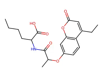 N-{2-[(4-ethyl-2-oxo-2H-chromen-7-yl)oxy]propanoyl}norleucine structure