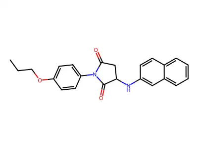 3-(2-Naphthalenylamino)-1-(4-propoxyphenyl)-2,5-pyrrolidinedione structure