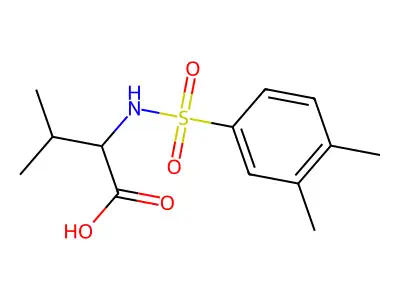 2-(3,4-Dimethylbenzenesulfonamido)-3-methylbutanoic acid structure