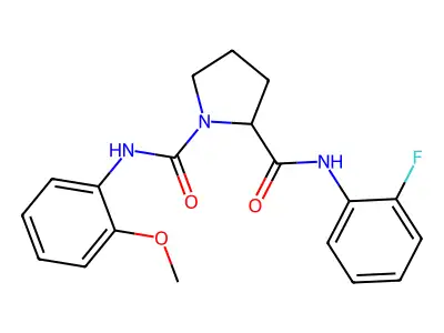 N2-(2-Fluorophenyl)-N1-(2-methoxyphenyl)-1,2-pyrrolidinedicarboxamide structure