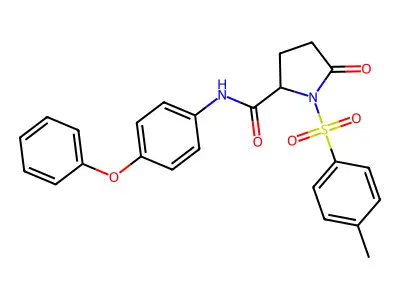 1-(4-methylphenyl)sulfonyl-5-oxo-N-(4-phenoxyphenyl)pyrrolidine-2-carboxamide structure