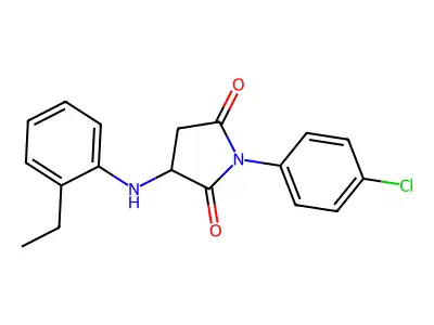 1-(4-Chlorophenyl)-3-[(2-ethylphenyl)amino]azolidine-2,5-dione structure