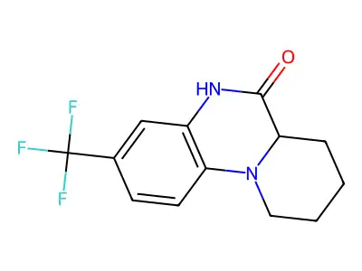3-(trifluoromethyl)-7,8,9,10-tetrahydro-5H-pyrido[1,2-a]quinoxalin-6(6aH)-one structure