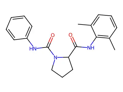 N~2~-(2,6-dimethylphenyl)-N~1~-phenylpyrrolidine-1,2-dicarboxamide structure