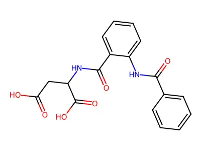2-(2-Benzamidobenzamido)succinic acid structure
