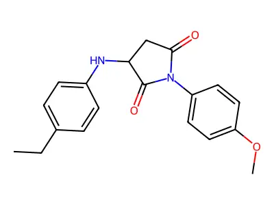 3-((4-Ethylphenyl)amino)-1-(4-methoxyphenyl)pyrrolidine-2,5-dione structure