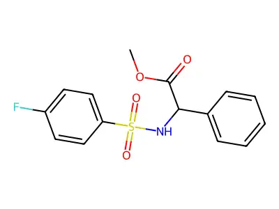 Methyl 2-[(4-fluorophenyl)sulfonylamino]-2-phenylacetate structure