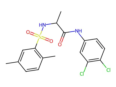 N-(3,4-dichlorophenyl)-2-[(2,5-dimethylphenyl)sulfonylamino]propanamide structure