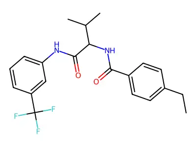 4-ethyl-N-[3-methyl-1-oxo-1-[3-(trifluoromethyl)anilino]butan-2-yl]benzamide structure