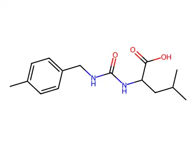 4-Methyl-2-({[(4-methylphenyl)methyl]carbamoyl}amino)pentanoic acid structure