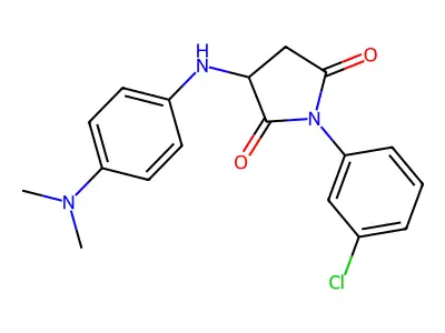 1-(3-Chlorophenyl)-3-((4-(dimethylamino)phenyl)amino)pyrrolidine-2,5-dione structure