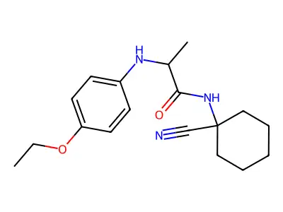N-(1-Cyanocyclohexyl)-2-((4-ethoxyphenyl)amino)propanamide structure