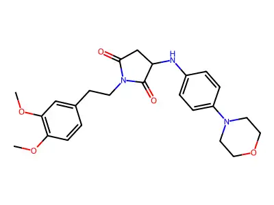 1-(3,4-Dimethoxyphenethyl)-3-((4-morpholinophenyl)amino)pyrrolidine-2,5-dione structure