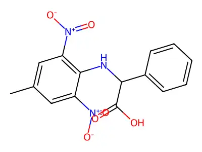 2-(4-Methyl-2,6-dinitroanilino)-2-phenylacetic acid structure