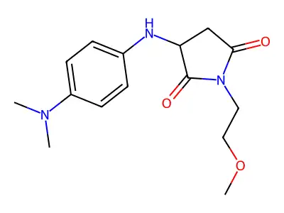 3-((4-(Dimethylamino)phenyl)amino)-1-(2-methoxyethyl)pyrrolidine-2,5-dione structure