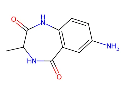 7-Amino-3-methyl-3,4-dihydro-1H-benzo(e)(1,4)diazepine-2,5-dione structure