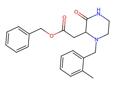Benzyl [1-(2-methylbenzyl)-3-oxopiperazin-2-yl]acetate structure