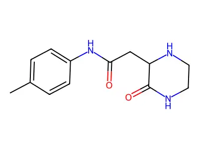 N-(4-methylphenyl)-2-(3-oxopiperazin-2-yl)acetamide structure