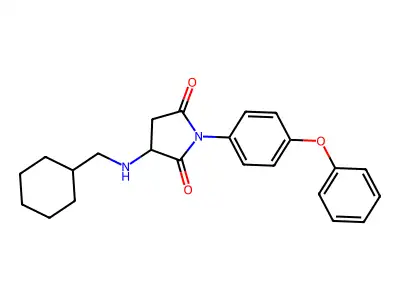 3-(Cyclohexylmethylamino)-1-(4-phenoxyphenyl)pyrrolidine-2,5-dione structure