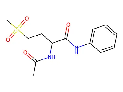 2-acetamido-4-methylsulfonyl-N-phenylbutanamide structure