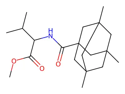 Methyl 3-methyl-2-[(3,5,8-trimethyladamantanyl)carbonylamino]butanoate structure