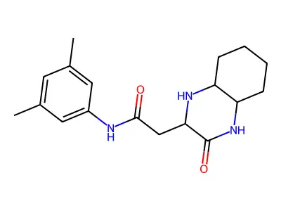 N-(3,5-dimethylphenyl)-2-(3-oxodecahydroquinoxalin-2-yl)acetamide structure