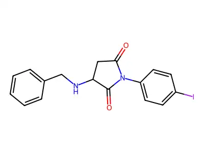 3-(Benzylamino)-1-(4-iodophenyl)pyrrolidine-2,5-dione structure