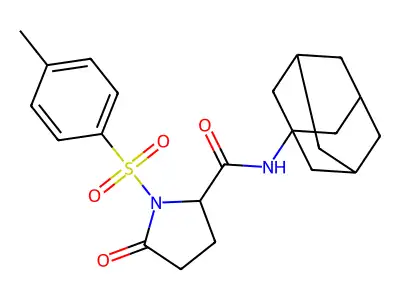 N-(1-adamantyl)-1-(4-methylphenyl)sulfonyl-5-oxopyrrolidine-2-carboxamide structure