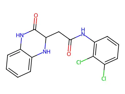 N-(2,3-dichlorophenyl)-2-(3-oxo-1,2,3,4-tetrahydroquinoxalin-2-yl)acetamide structure