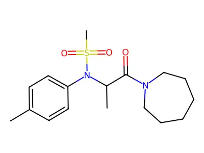 N-[1-(azepan-1-yl)-1-oxopropan-2-yl]-N-(4-methylphenyl)methanesulfonamide structure
