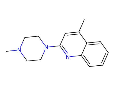 4-Methyl-2-(4-methylpiperazin-1-yl)quinoline structure