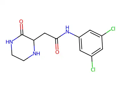 N-(3,5-dichlorophenyl)-2-(3-oxopiperazin-2-yl)acetamide structure